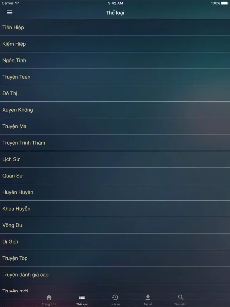 Truyện YY - truyenyy - Doc truyen online offline iPad  Screenshots