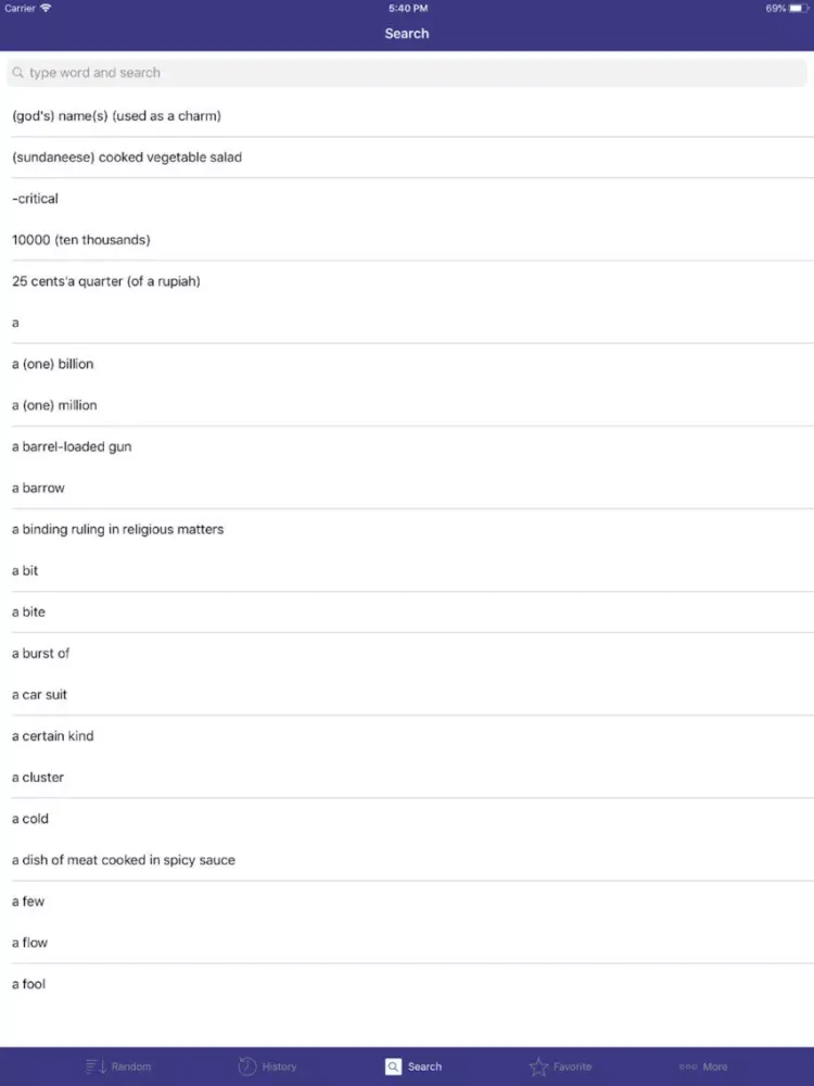 Tangkapan skrin (English Indonesian Dict) iPad 