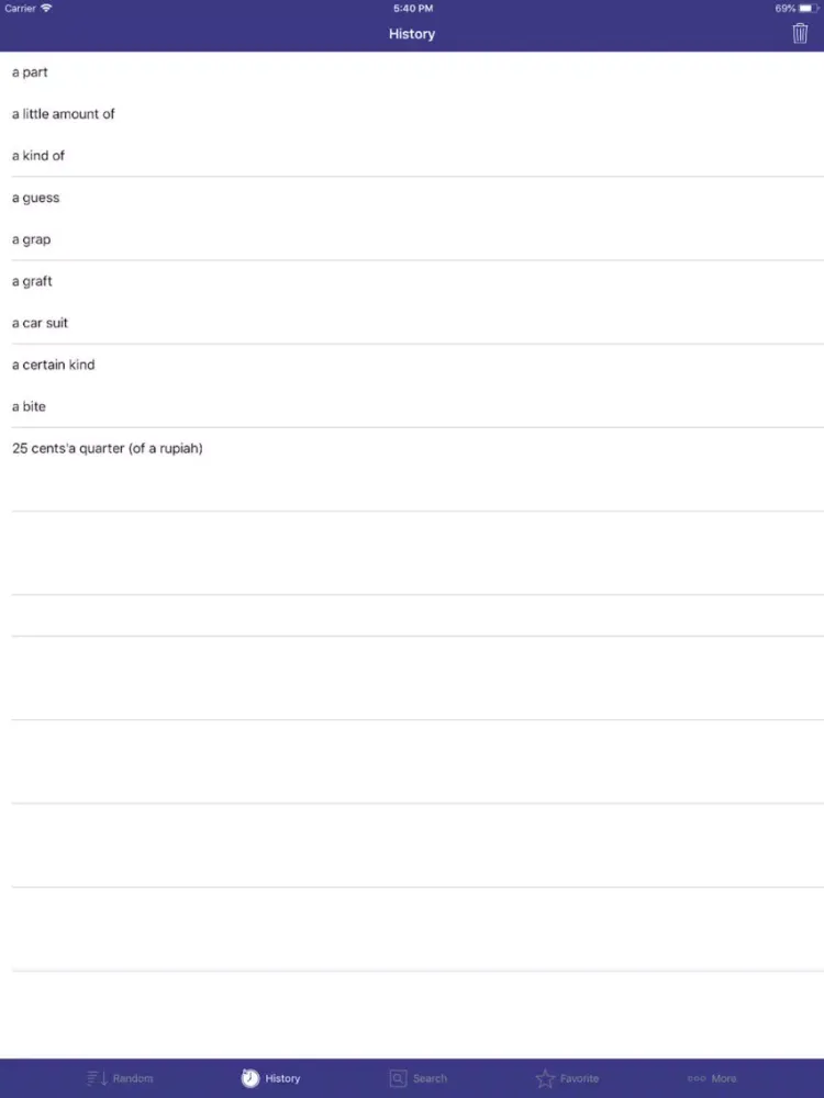 Tangkapan skrin (English Indonesian Dict) iPad 