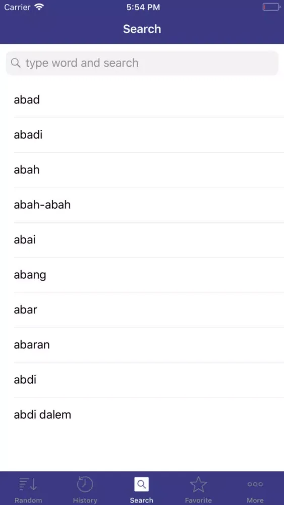 Ảnh chụp màn hình của (Indonesian English Dict)
