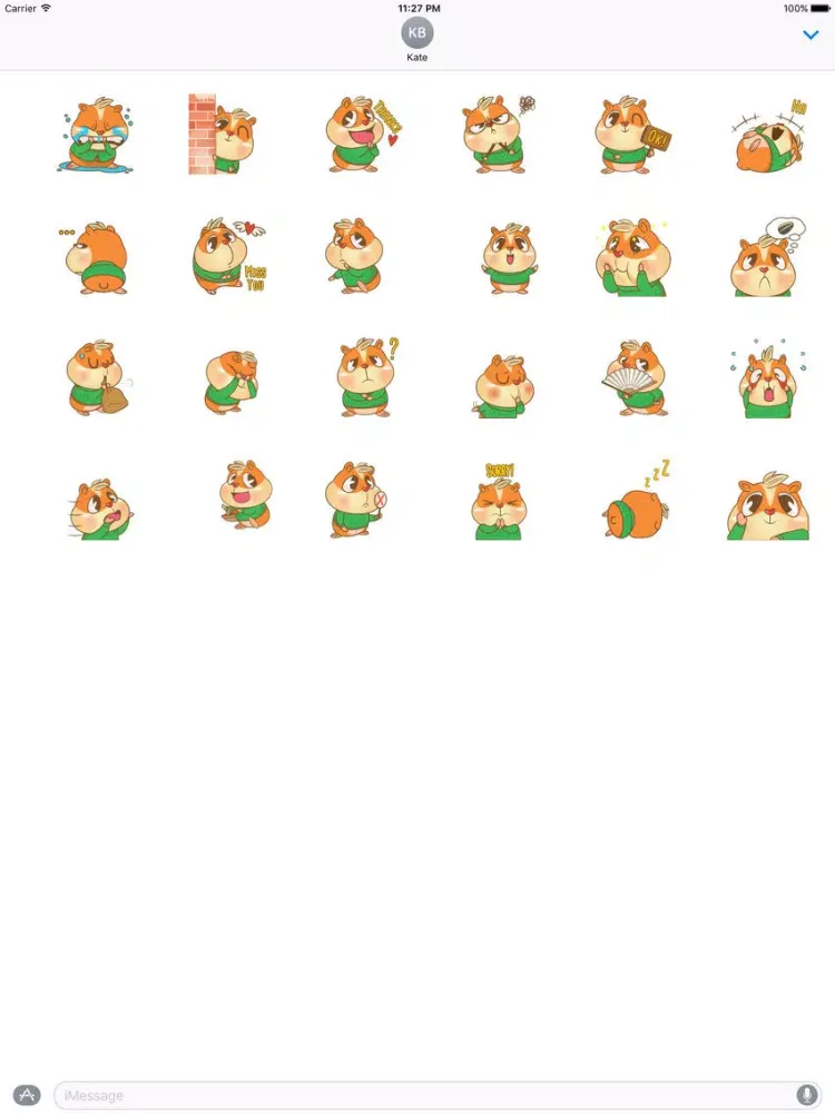 Ảnh chụp màn hình của A Cute Hamster Stickers iPad 