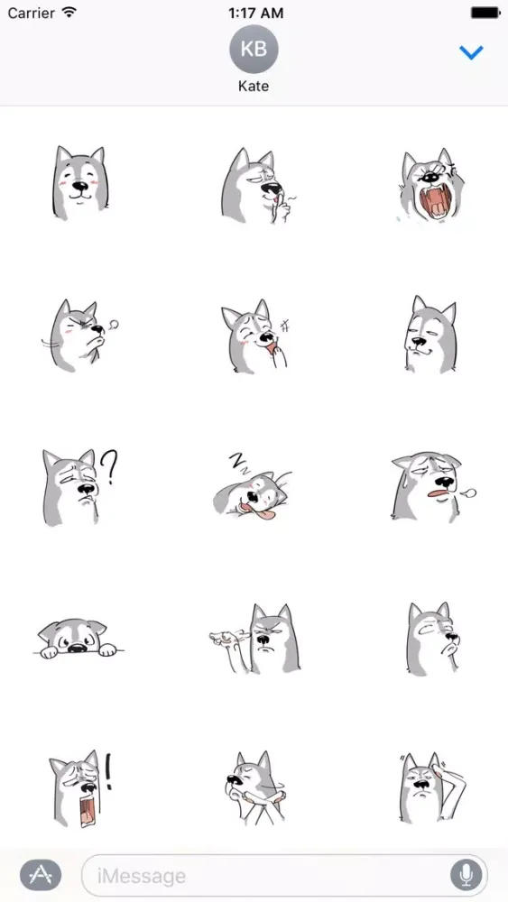 تصاویر A Funny Husky Dog Stickers