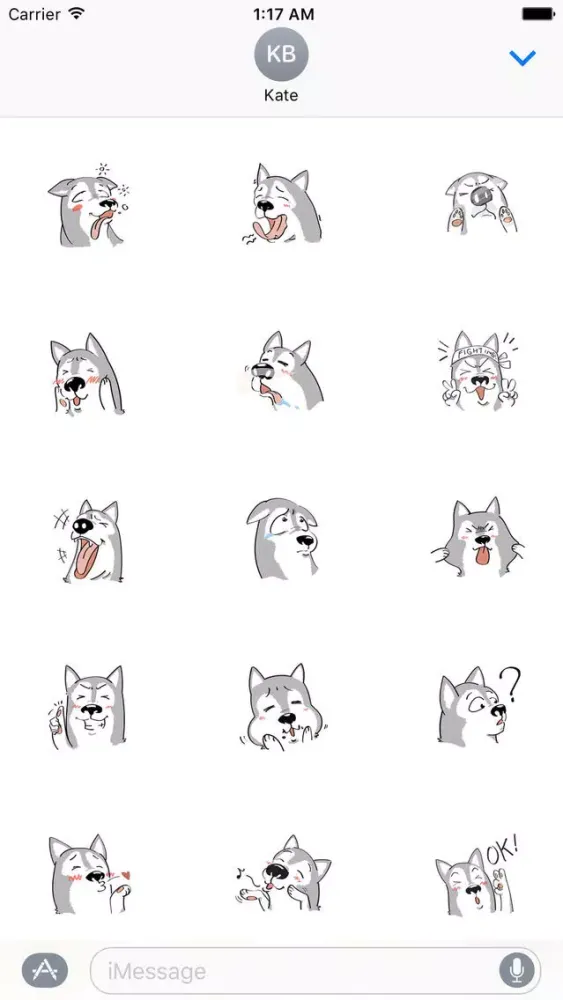 تصاویر A Funny Husky Dog Stickers