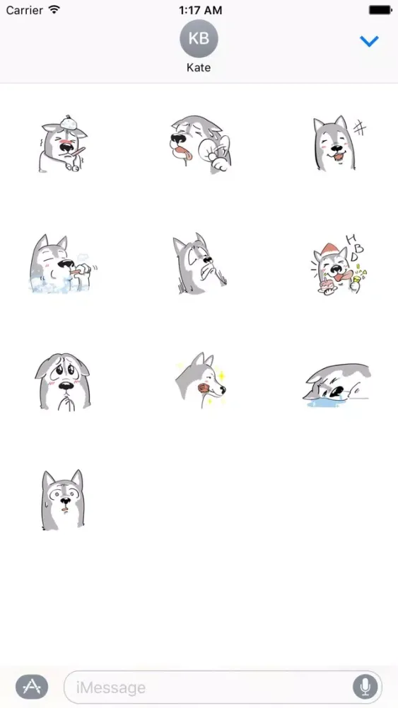 تصاویر A Funny Husky Dog Stickers