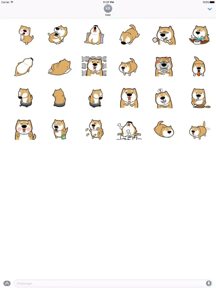 A Funny Shiba Inu Dog Stickers iPad 應用截圖