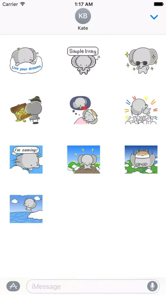 A Happy Elephant Stickers Screenshots