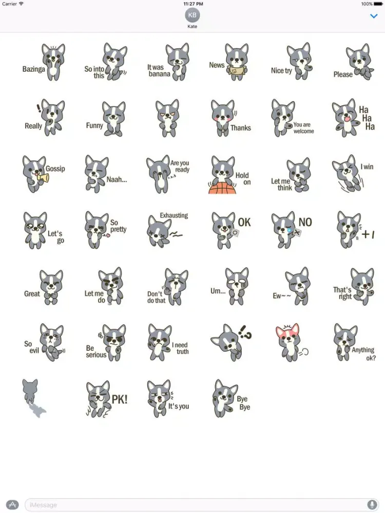 Zrzuty ekranu A Little Cute Corgi Stickers iPad 