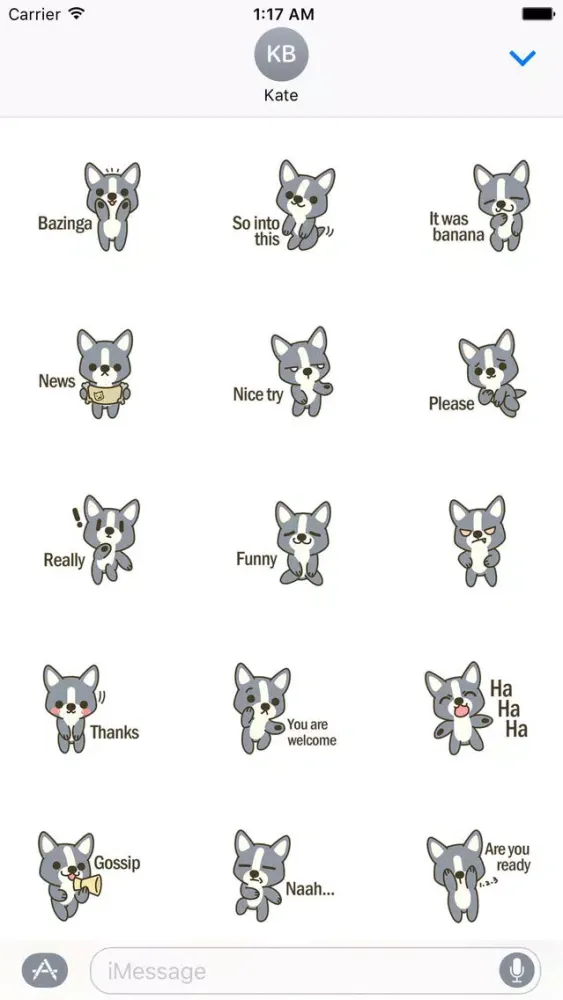 Zrzuty ekranu A Little Cute Corgi Stickers