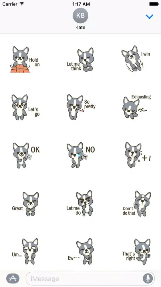 Zrzuty ekranu A Little Cute Corgi Stickers