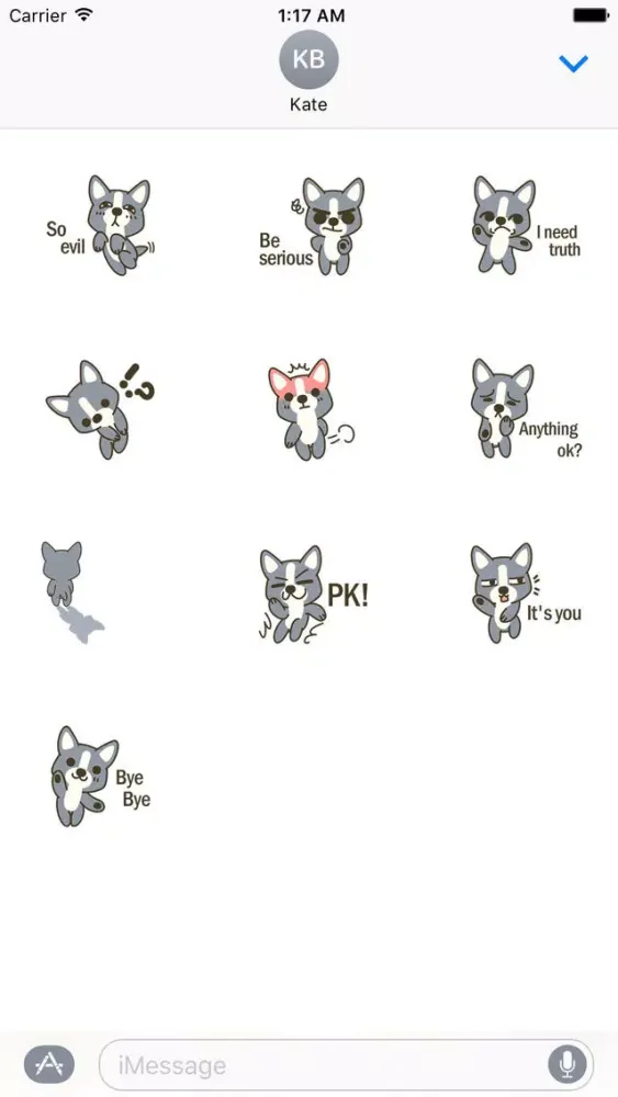 Zrzuty ekranu A Little Cute Corgi Stickers