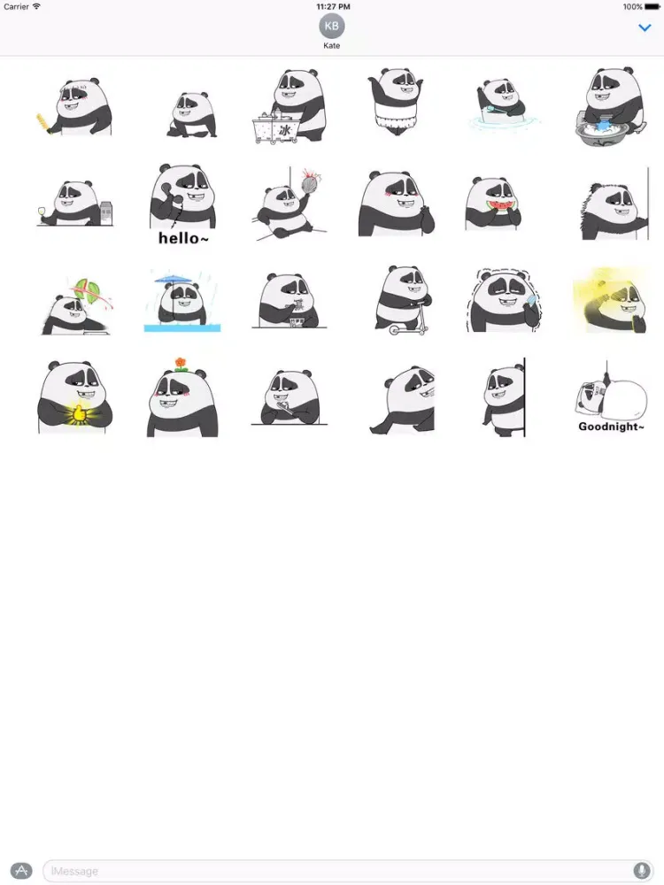 صور Always Smiling Panda Stickers iPad 