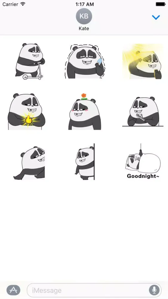 صور Always Smiling Panda Stickers