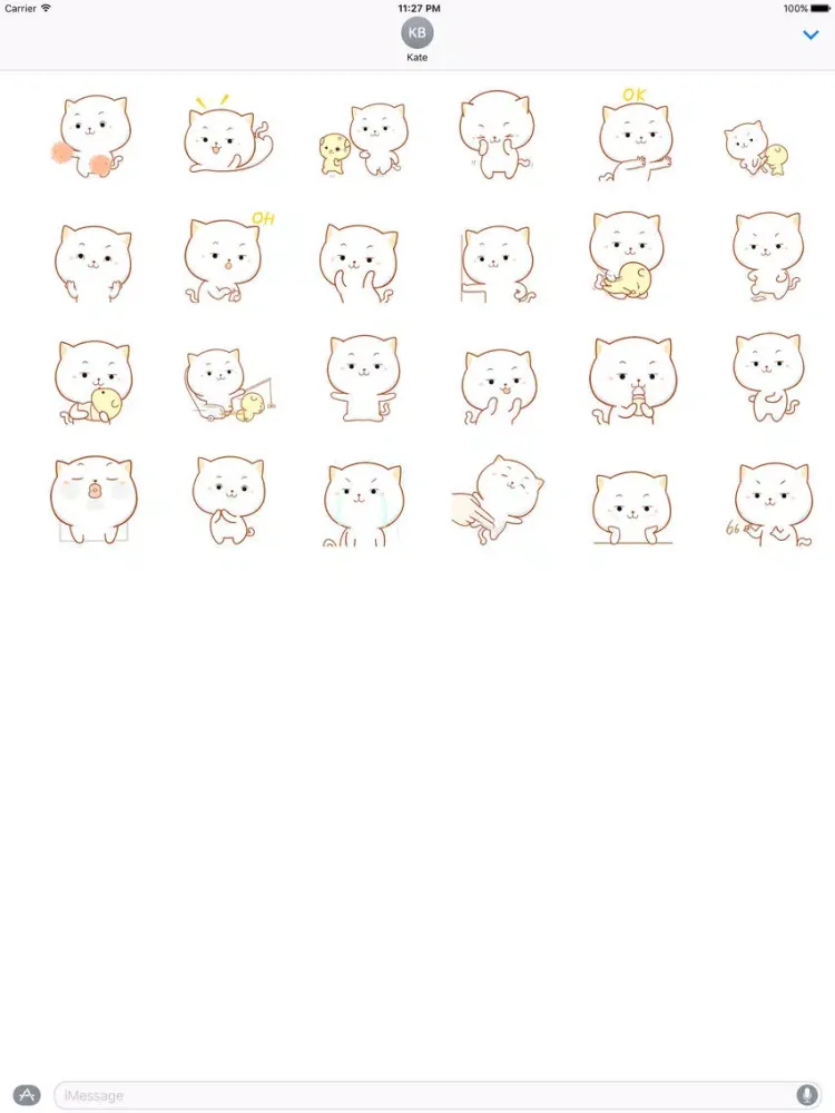 Скриншоты Big Face Cat Animated Stickers iPad 