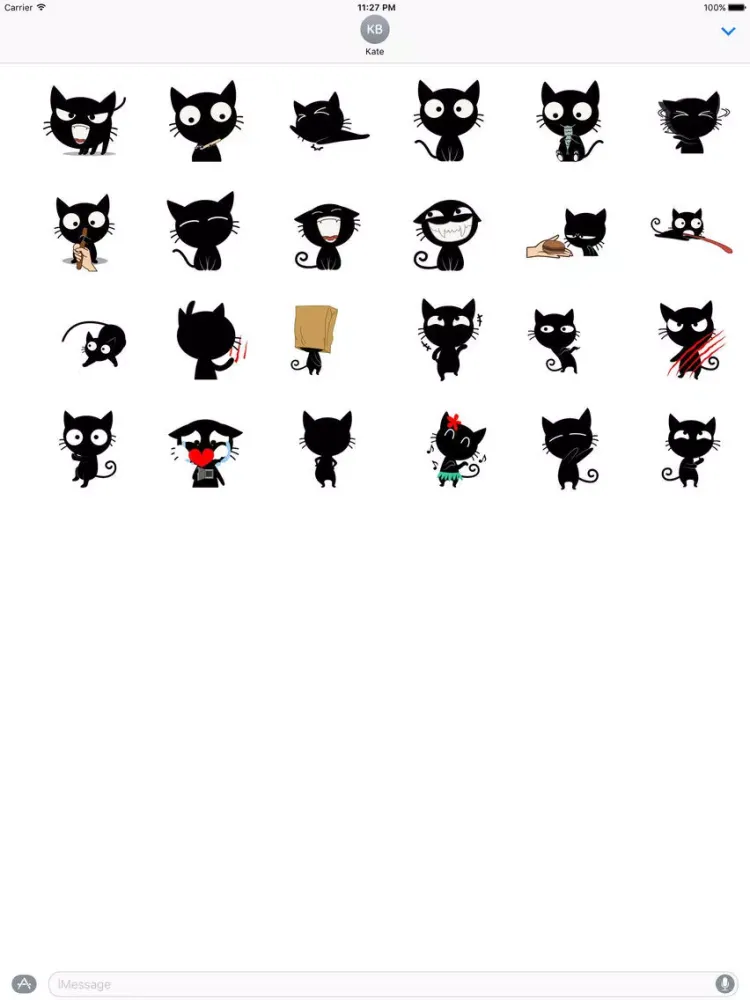 Black Cat the Dancer Stickers iPad  स्क्रीनशॉट