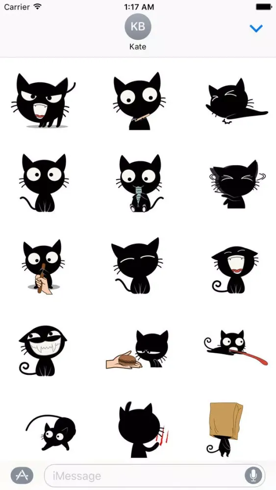Black Cat the Dancer Stickers स्क्रीनशॉट