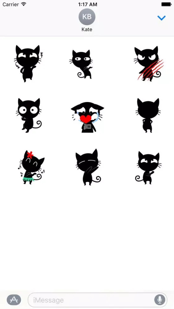 Black Cat the Dancer Stickers स्क्रीनशॉट