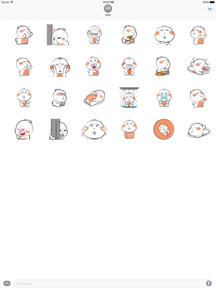 Tangkapan layar Chubby Hamster Stickers iPad 
