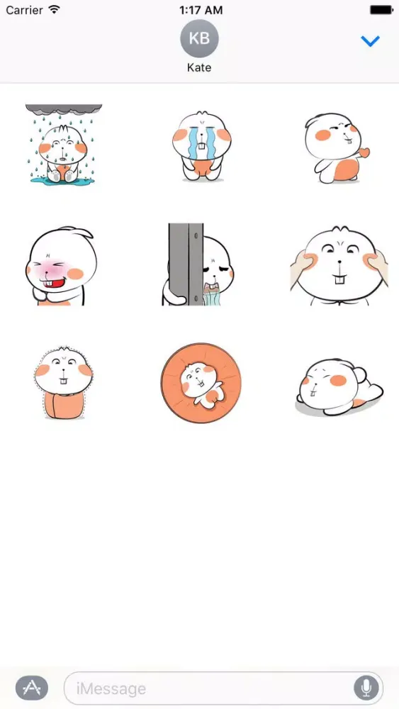 Tangkapan layar Chubby Hamster Stickers