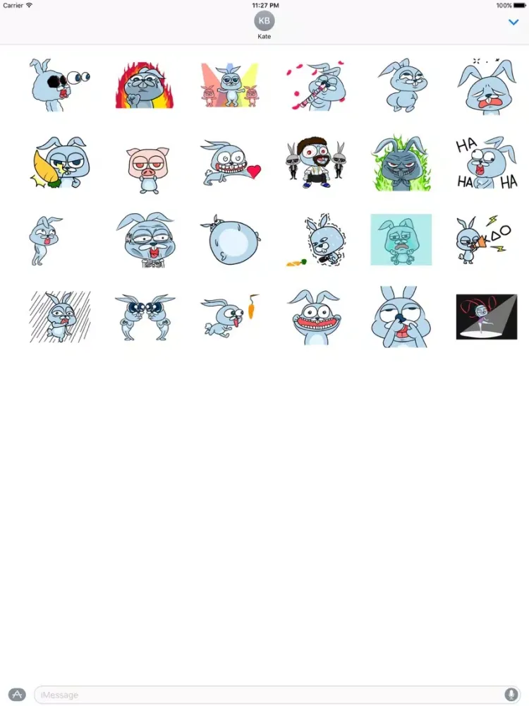 تصاویر Crazy Rabbit Animated Stickers iPad 