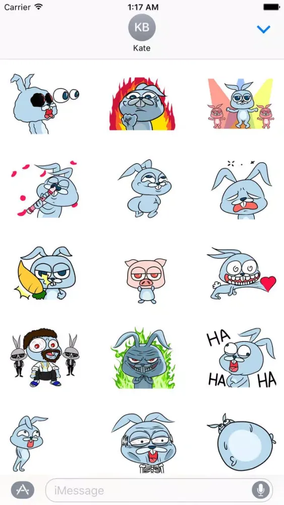 تصاویر Crazy Rabbit Animated Stickers