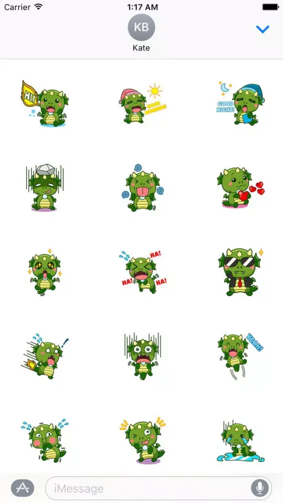 Capturas de pantalla de Cute Baby Dragon Stickers Pack