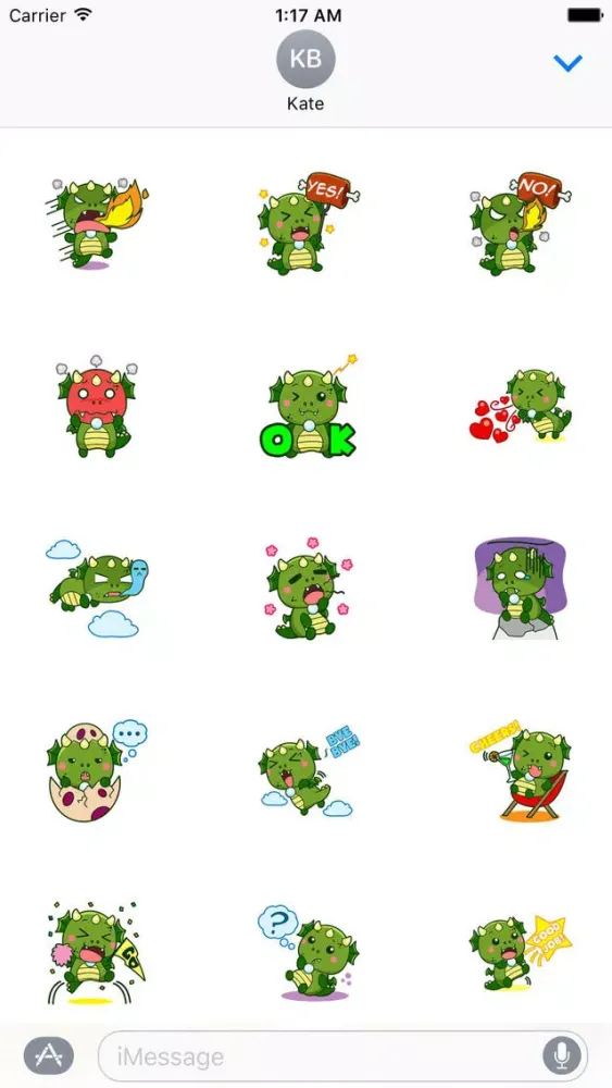 Capturas de pantalla de Cute Baby Dragon Stickers Pack
