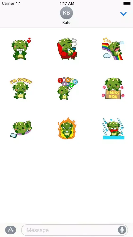 Capturas de pantalla de Cute Baby Dragon Stickers Pack