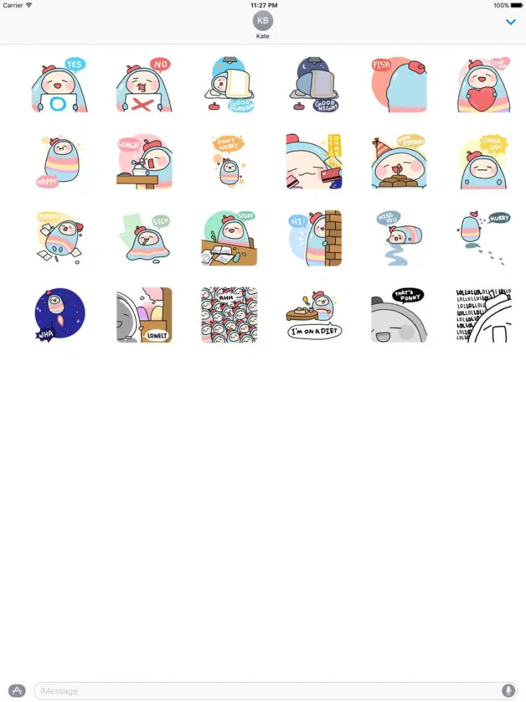 Cute Easter Egg Stickers iPad  Screenshots