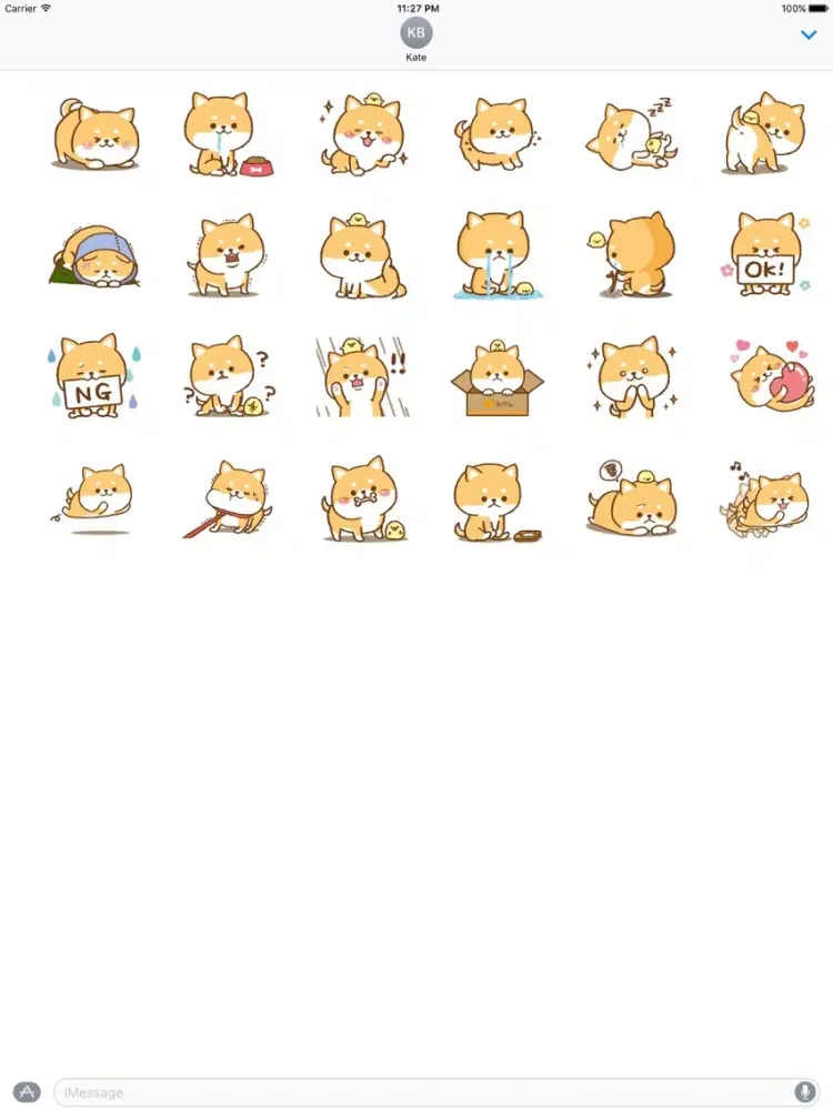 Capturas de pantalla de Cute Dog and Chicken Stickers iPad 