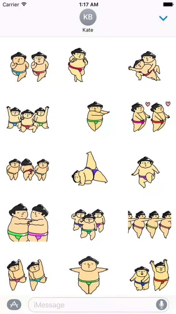 Dancing Sumo Animated Stickers Screenshots