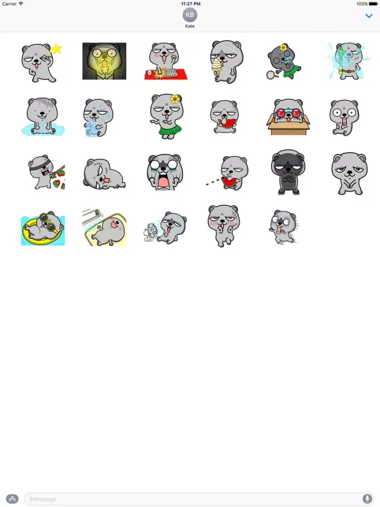 Capturas de pantalla de Funny Bear Animated Stickers iPad 