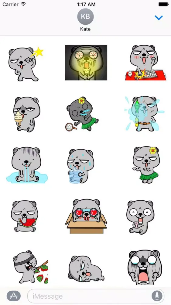 Capturas de pantalla de Funny Bear Animated Stickers