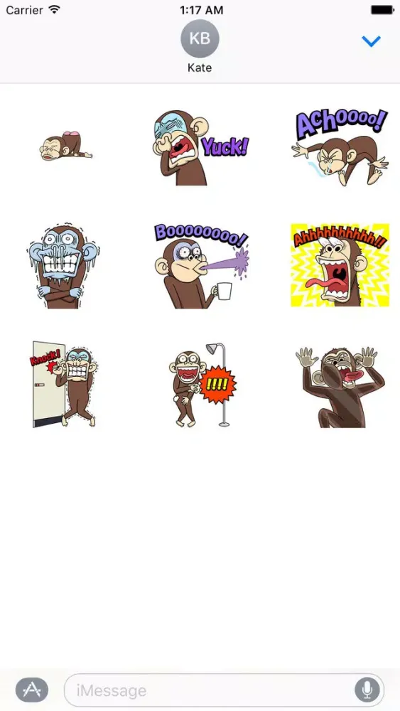 Funny Monkey Animated Stickers 스크린샷