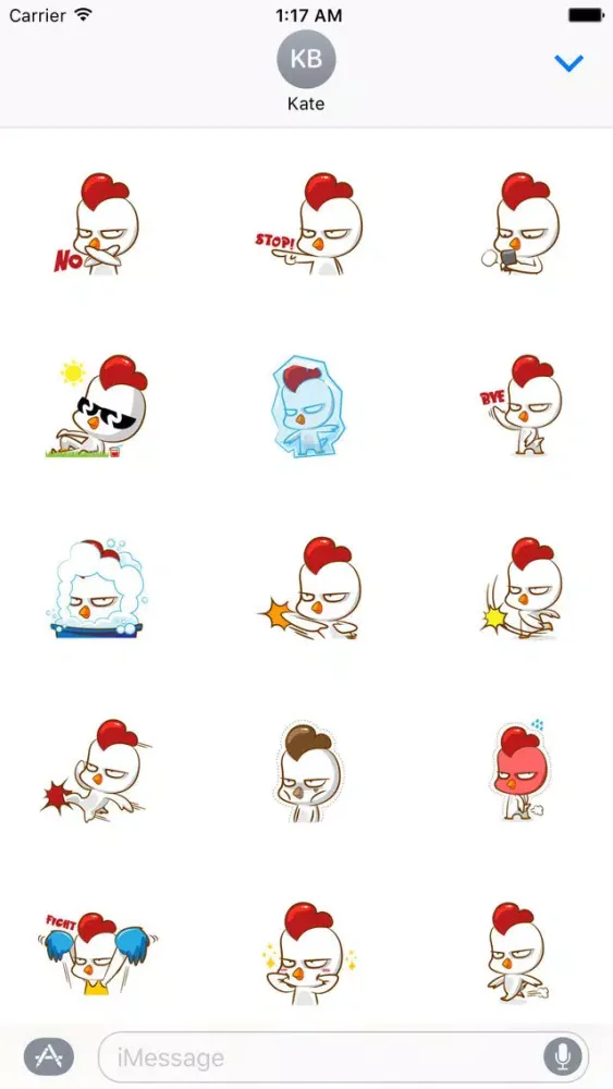 Grumpy Chicken Stickers Pack スクリーンショット