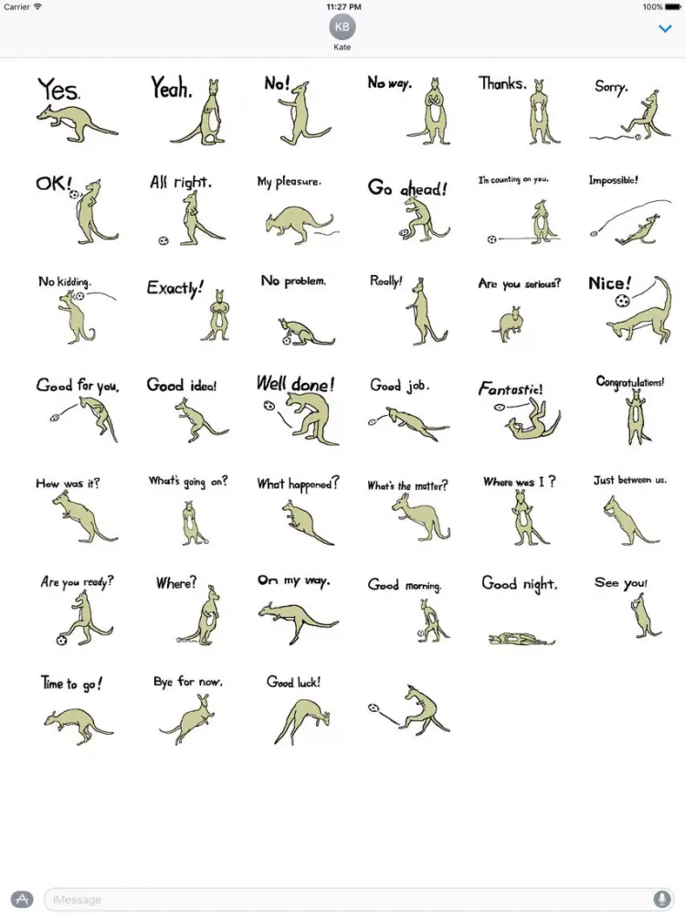 Capturas de tela do Kangaroo Footballer Stickers iPad 