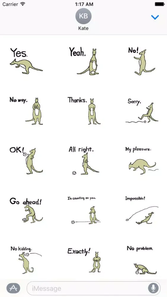 Capturas de tela do Kangaroo Footballer Stickers