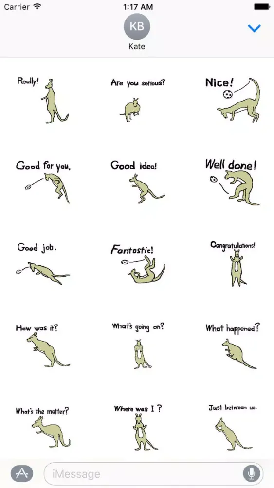 Capturas de tela do Kangaroo Footballer Stickers
