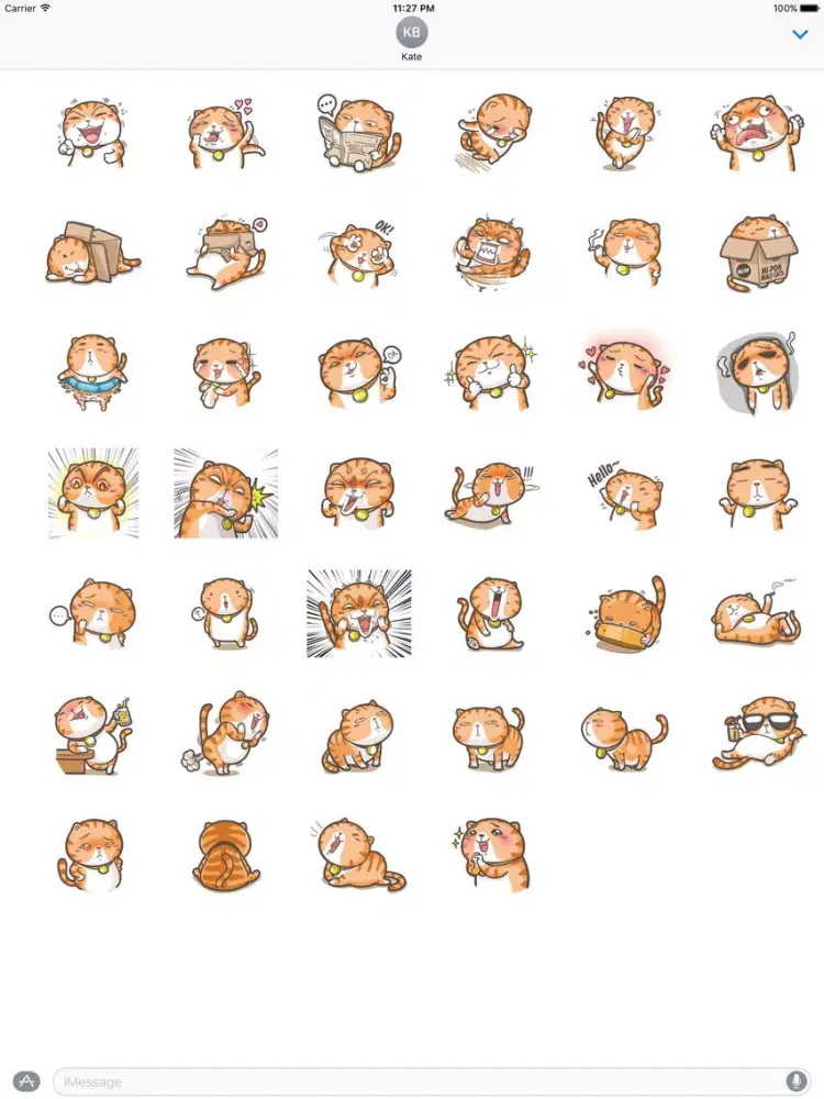 Captures d'écran de Lazy Fat Cat Stickers Pack iPad 