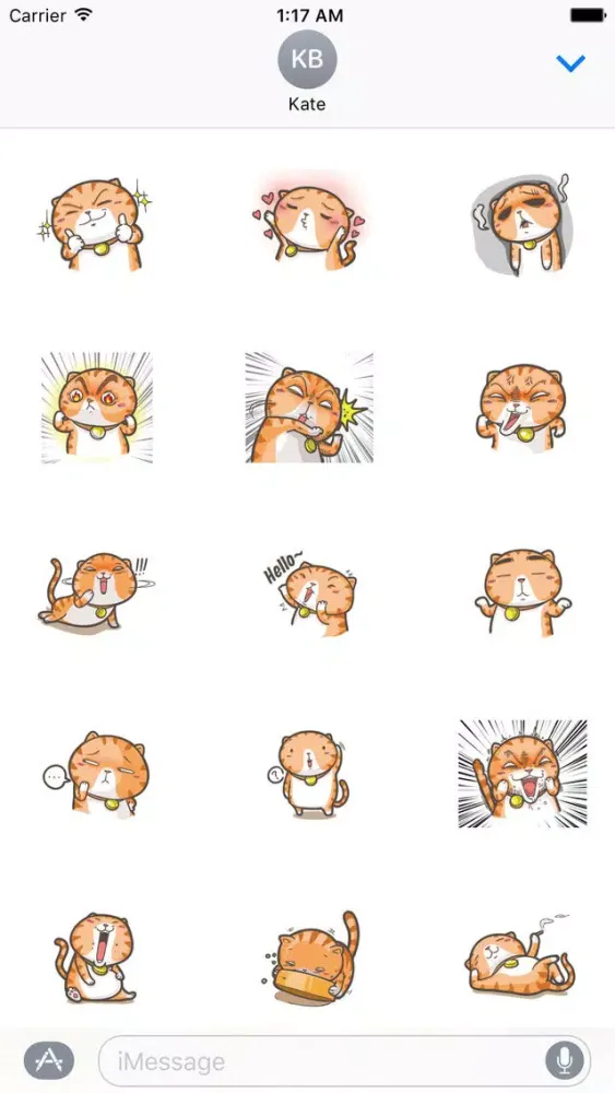 Captures d'écran de Lazy Fat Cat Stickers Pack