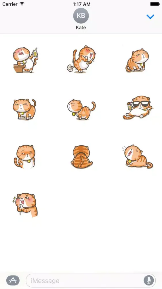 Captures d'écran de Lazy Fat Cat Stickers Pack