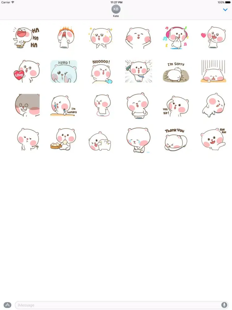 Capturas de tela do Masha The Puffy Bear Stickers iPad 