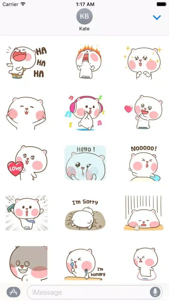 Capturas de tela do Masha The Puffy Bear Stickers