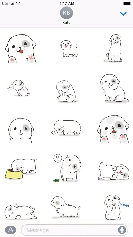 صور Snowy The Cute Dog Stickers