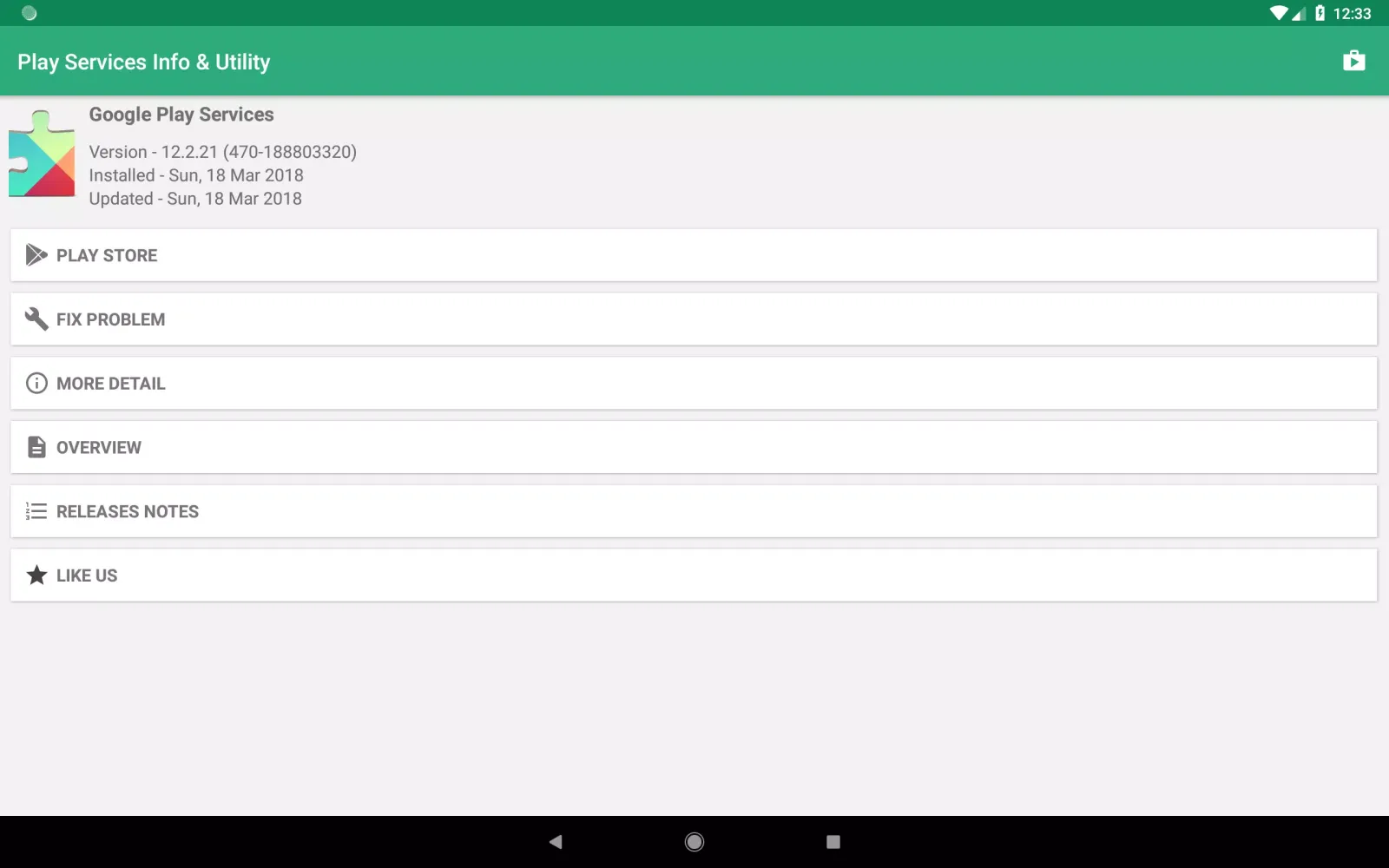 Play Services Info & Utility স্ক্রিনশট
