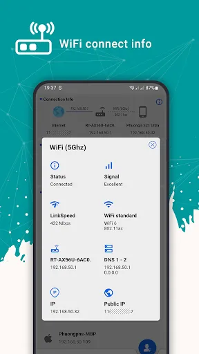 Ảnh chụp màn hình của Who Uses My WiFi - Net Scanner