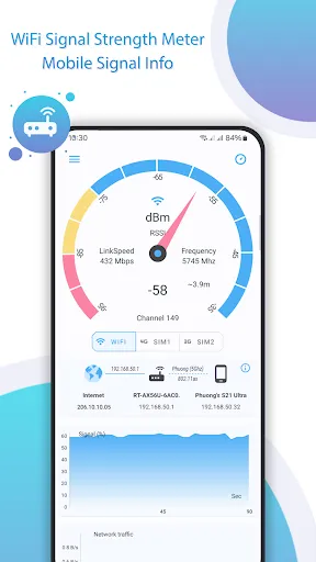 Tangkapan layar Net Signal Pro:WiFi & 5G Meter