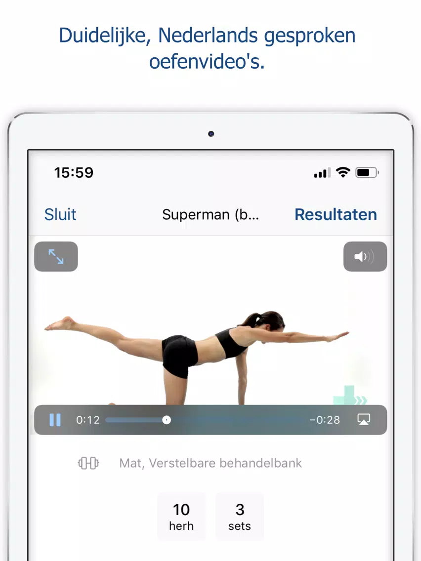Tangkapan skrin OHRA: PhysiApp iPad 
