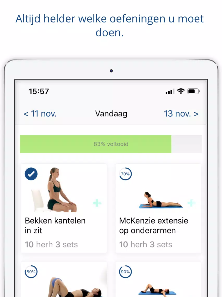 Tangkapan skrin OHRA: PhysiApp iPad 