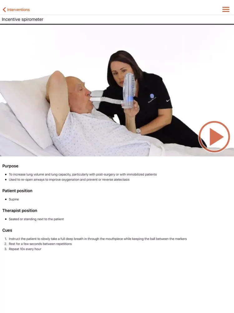PhysioU: Cardiopulmonary Rehabilitation iPad  স্ক্রিনশট
