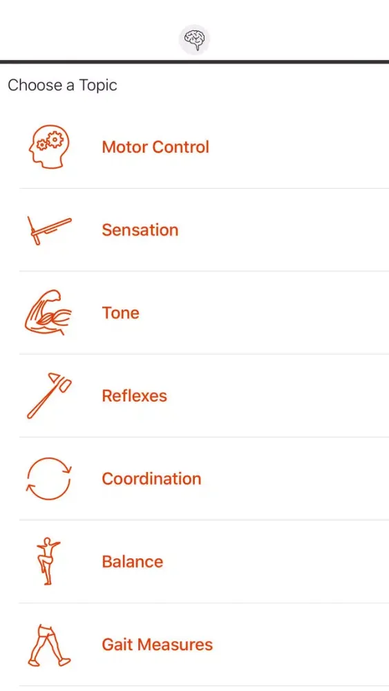 PhysioU: NeuroExam スクリーンショット